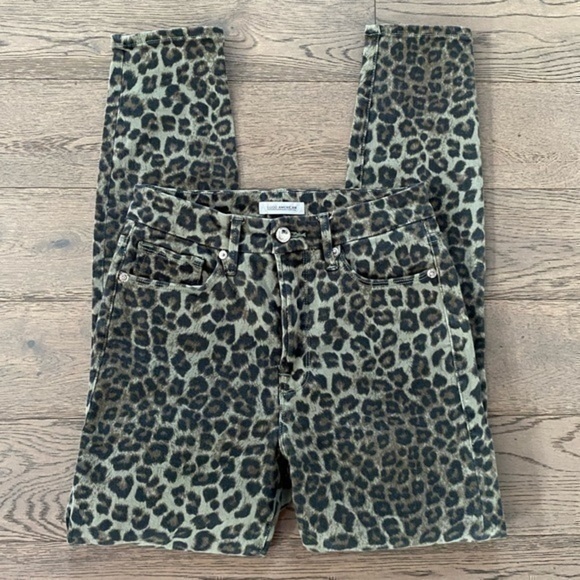 Good American Good high waisted Animal Print Jeans - Picture 2 of 12